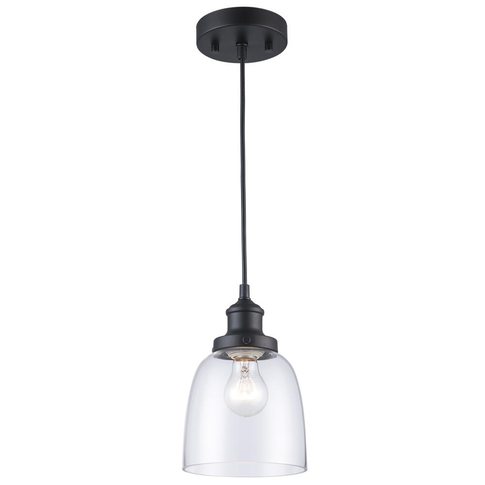1LT PENDANT-EDISON BULB-BK